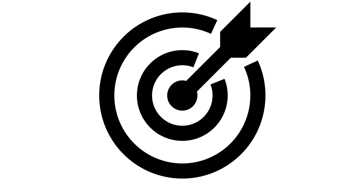 Achievements goals goal target arrow bullseye circle shape free vector