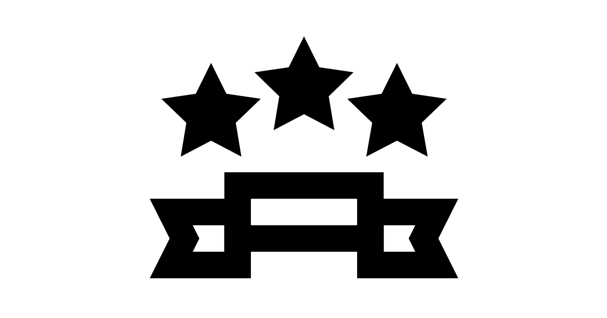 Achievements target goal ribbon title stars star achievement rating ...