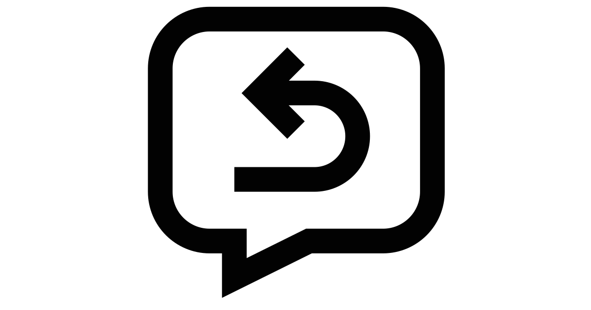 Arrow left chat free vector icon iconbolt