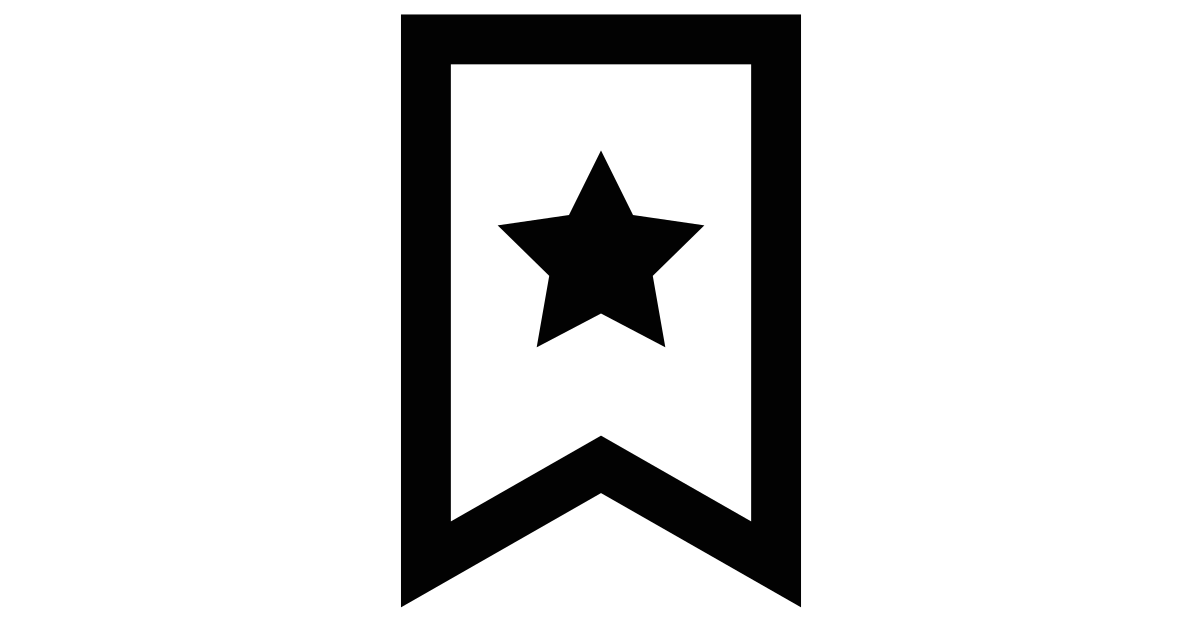 Bookmark star free vector icon - Iconbolt