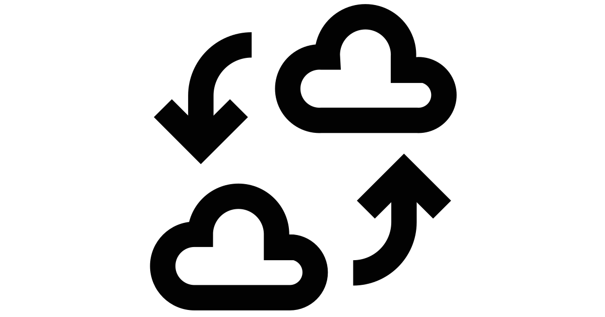 Cloud arrows free vector icon Iconbolt