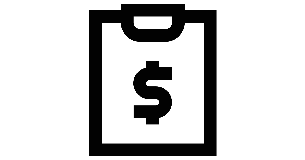 Dollar clipboard free vector icon Iconbolt