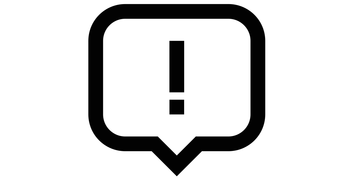 Exclamation message free vector icon Iconbolt