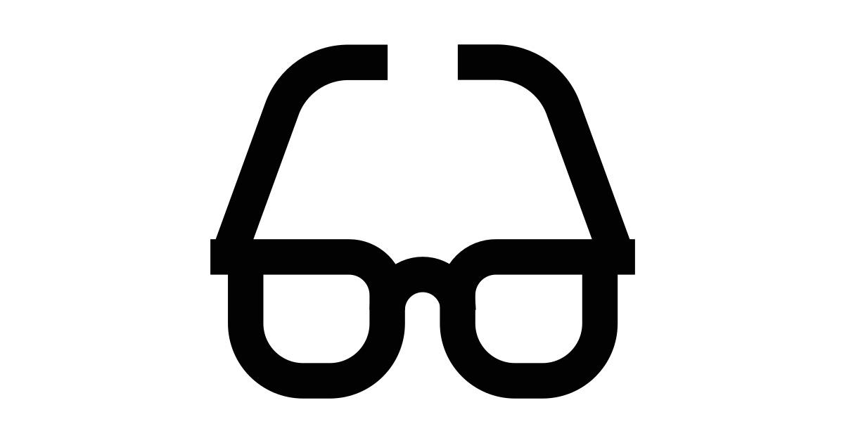 Glasses free vector icon Iconbolt