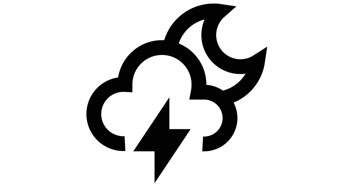 Lightening storm cloud free vector icon Iconbolt