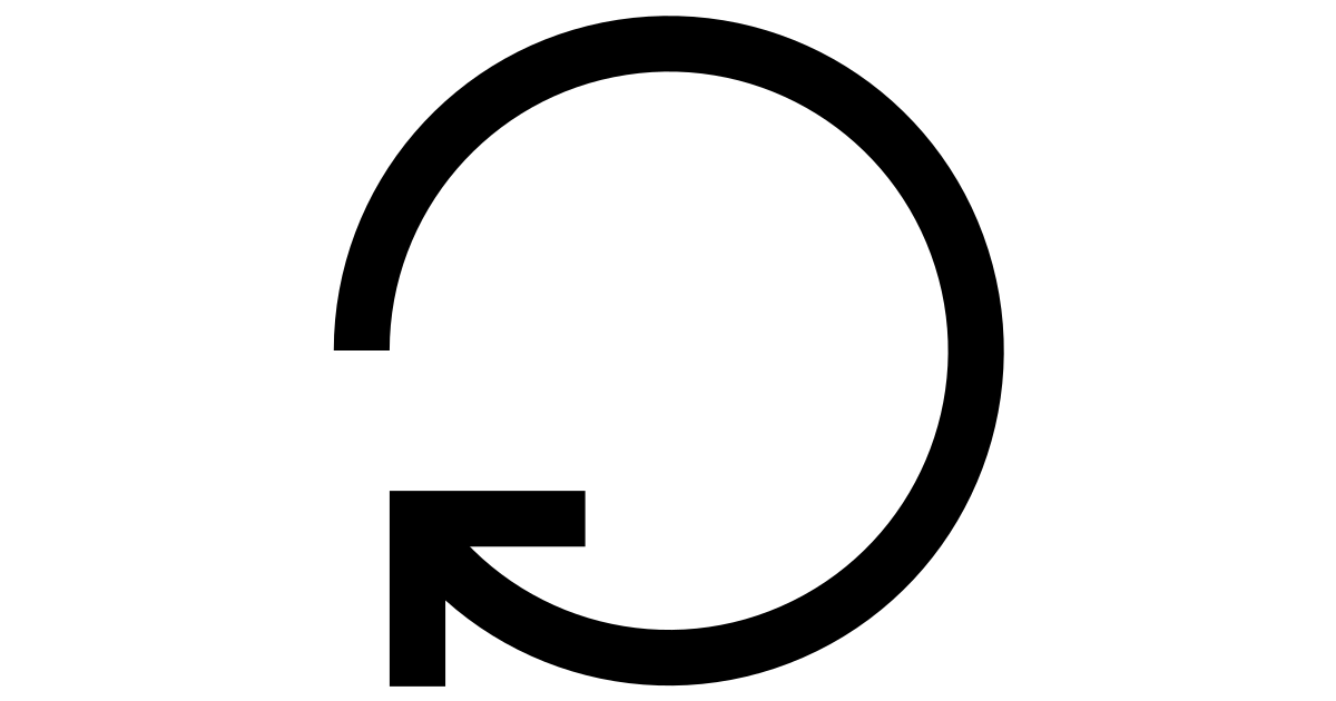 Navigation move movement arrow direction pointer rotating rotation left free vector icon Iconbolt