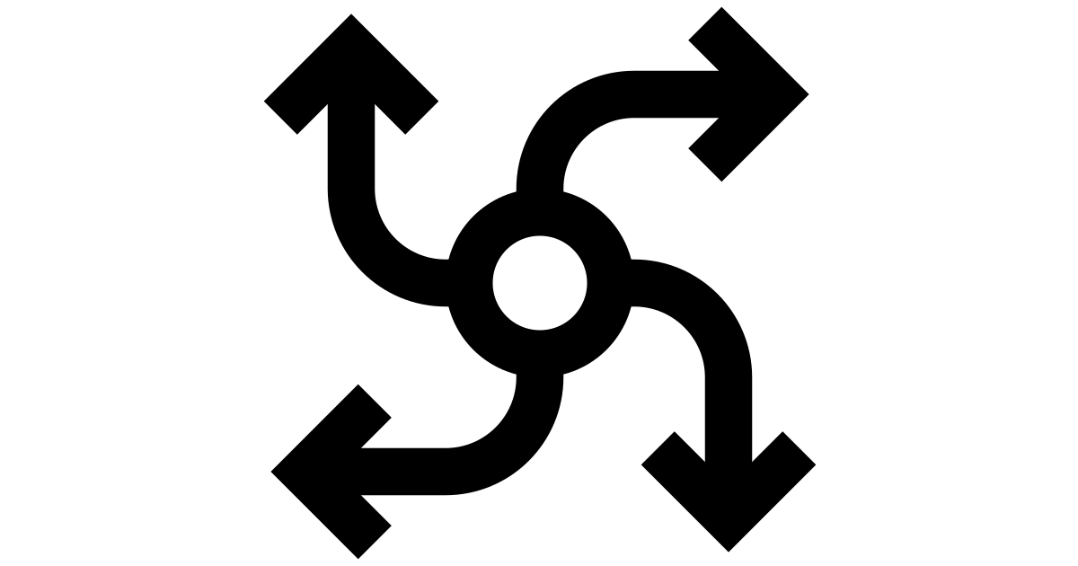 Navigation move movement arrow direction pointer route round circle ...