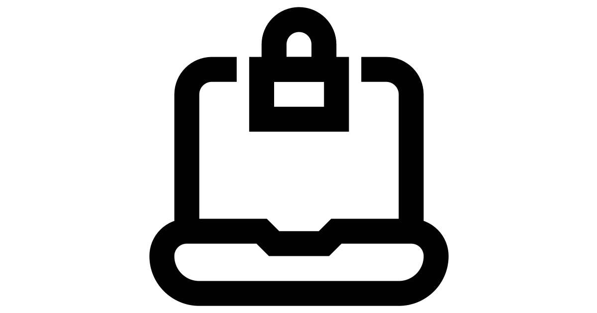 Padlock laptop free vector icon Iconbolt