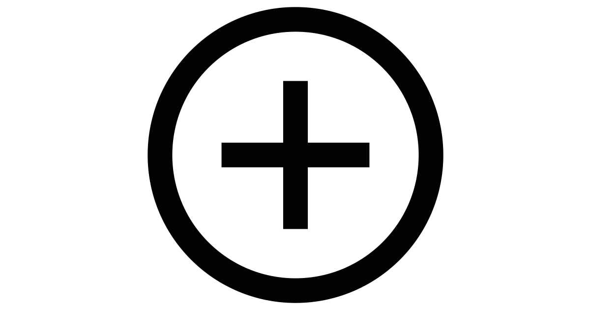 Plus circle free vector icon - Iconbolt