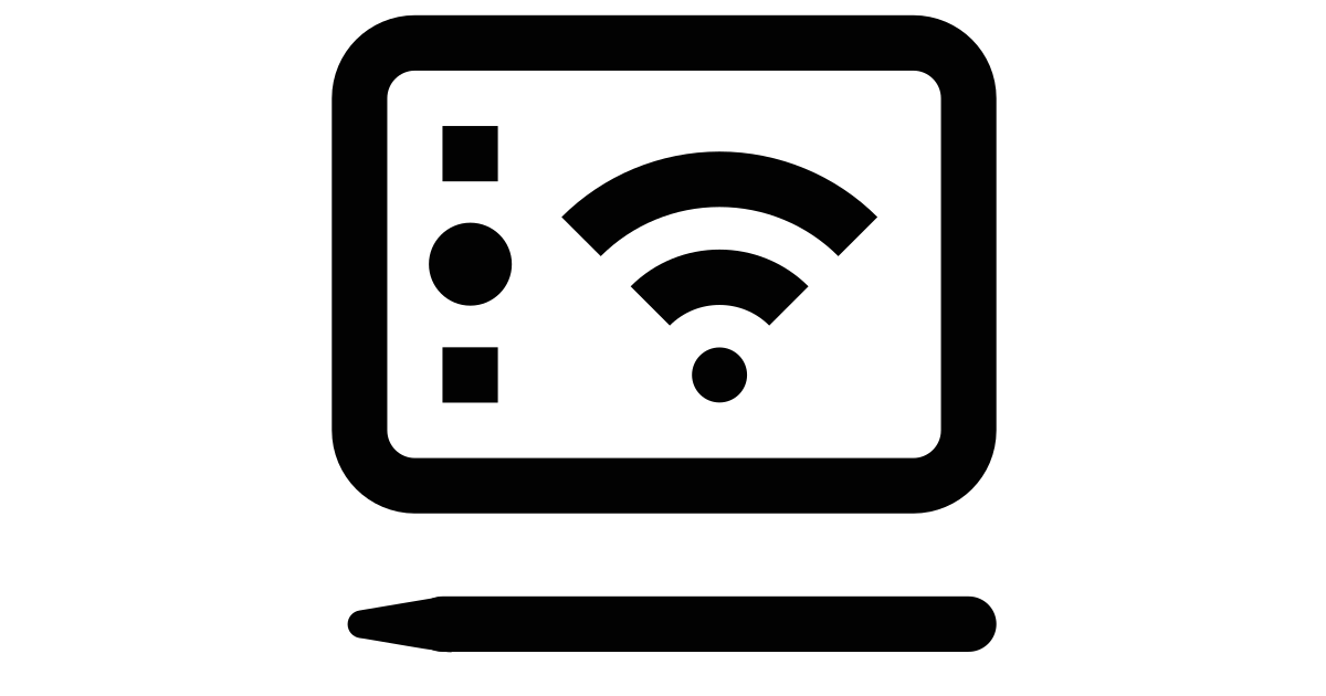 Wifi drawing tablet free vector icon Iconbolt