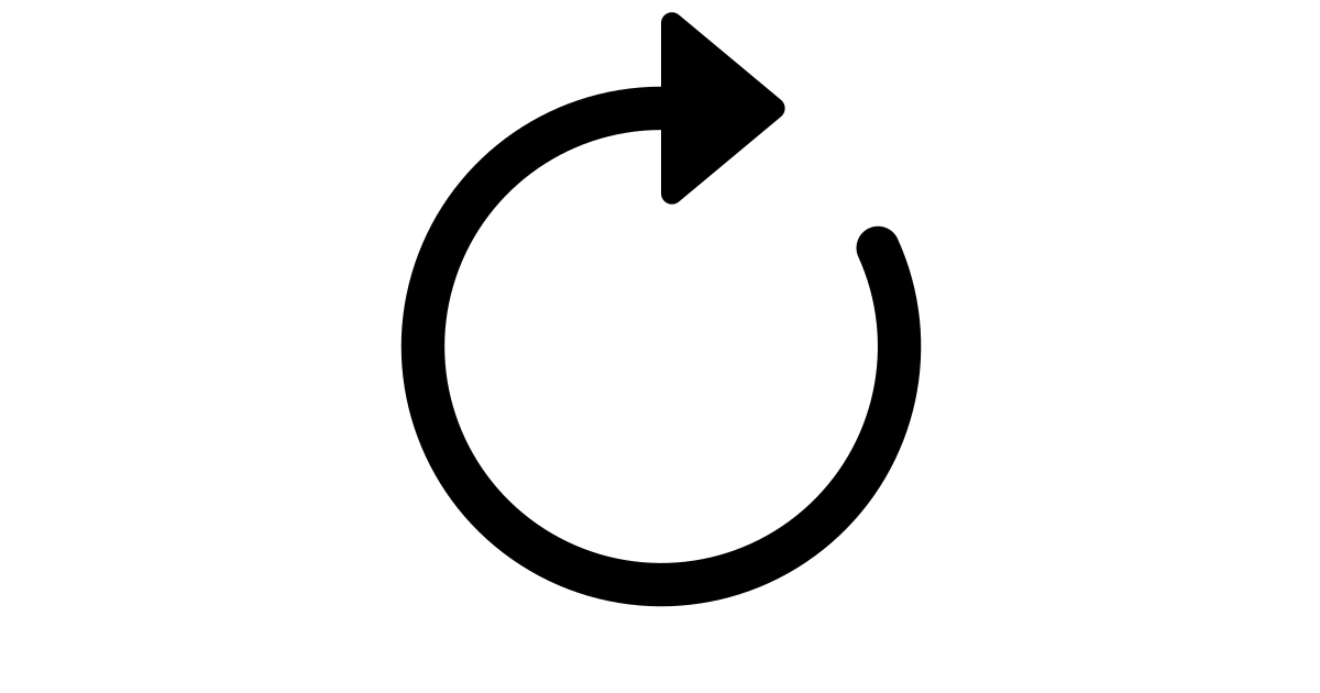 Arrow clockwise free vector icon Iconbolt