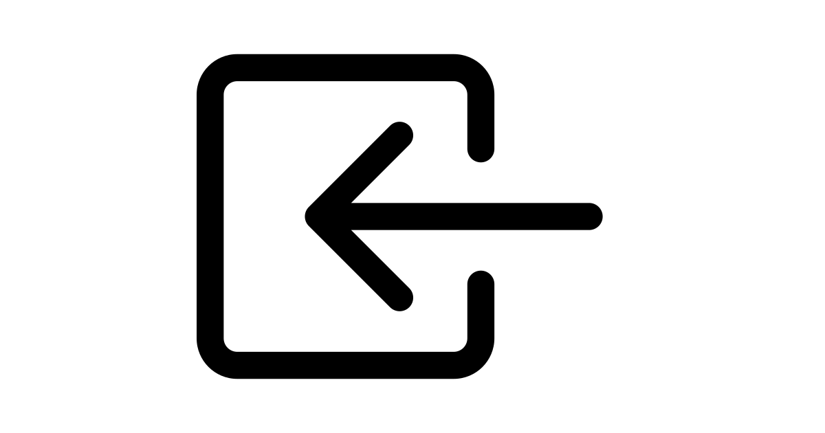 Box arrow in left free vector icon Iconbolt