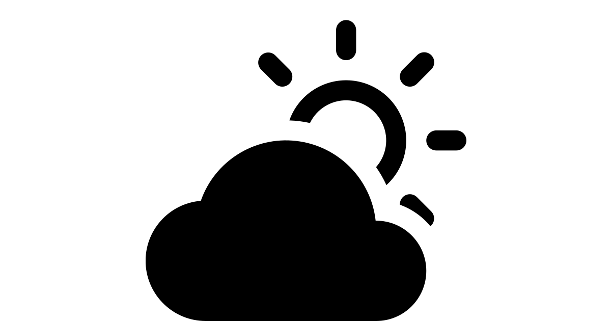 Cloud sun fill free vector icon - Iconbolt