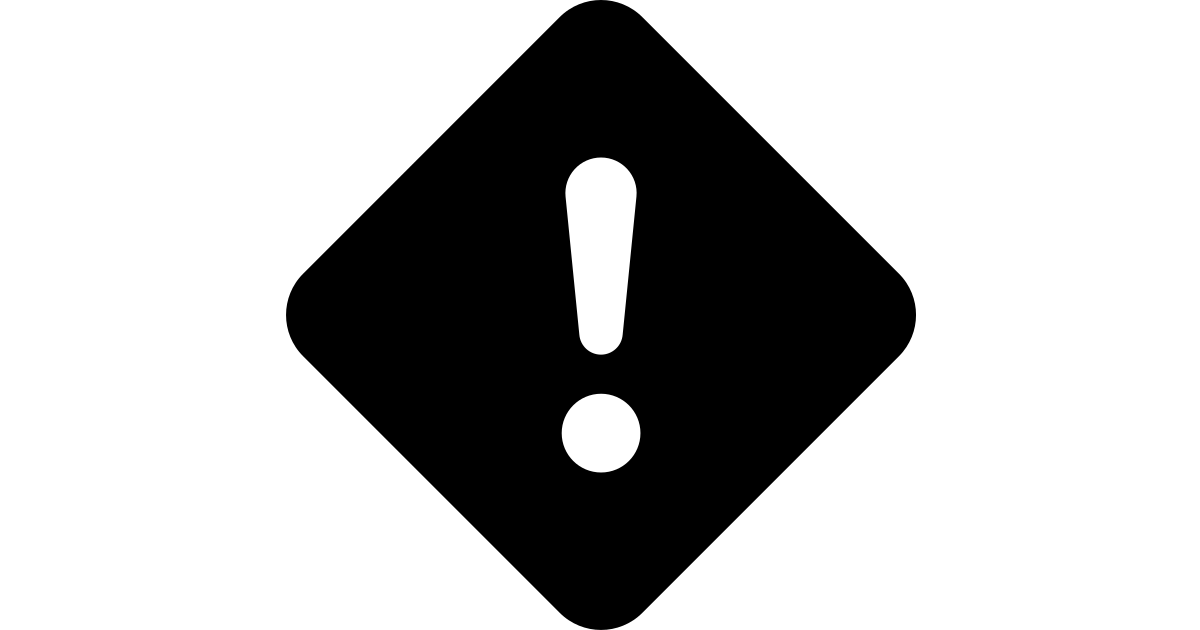 Exclamation diamond fill free vector icon Iconbolt