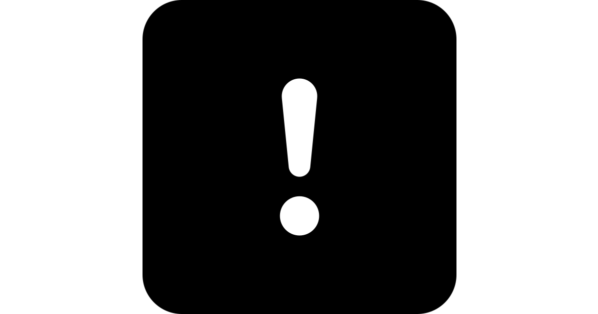 Exclamation square fill free vector icon Iconbolt