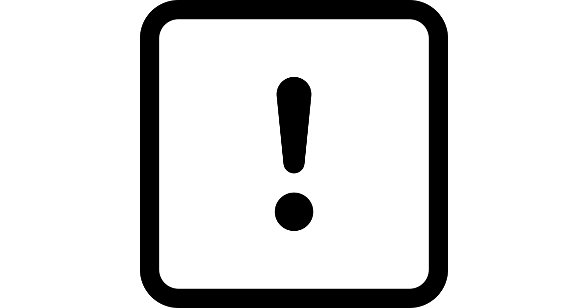 Exclamation square free vector icon Iconbolt