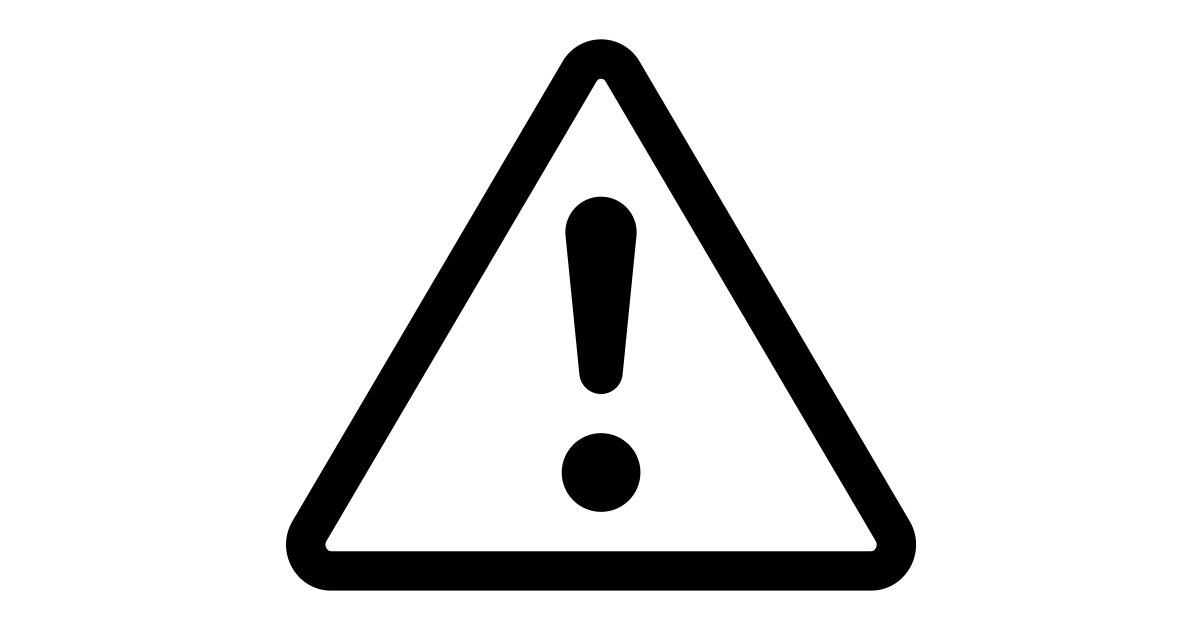 Exclamation triangle free vector icon Iconbolt