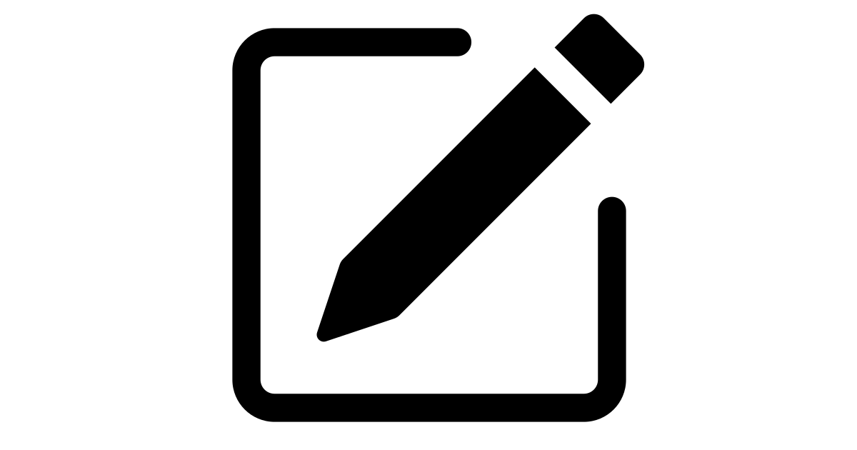 Pencil square free vector icon Iconbolt