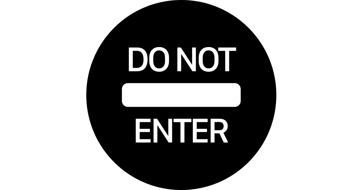 Sign do not enter fill free vector icon Iconbolt