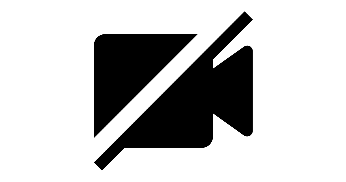 Video off filled free vector icon - Iconbolt