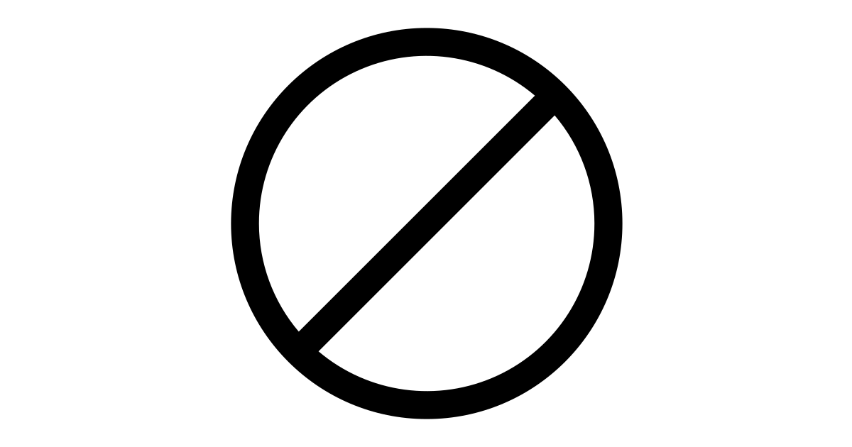 Circle slash free vector icon Iconbolt