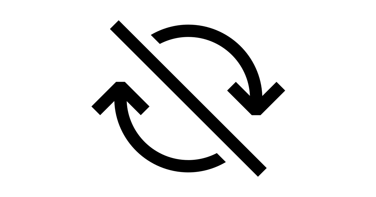 Sync ignored free vector icon - Iconbolt