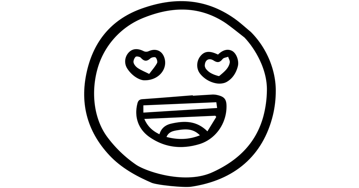 Heart eyes emoji free vector icon Iconbolt