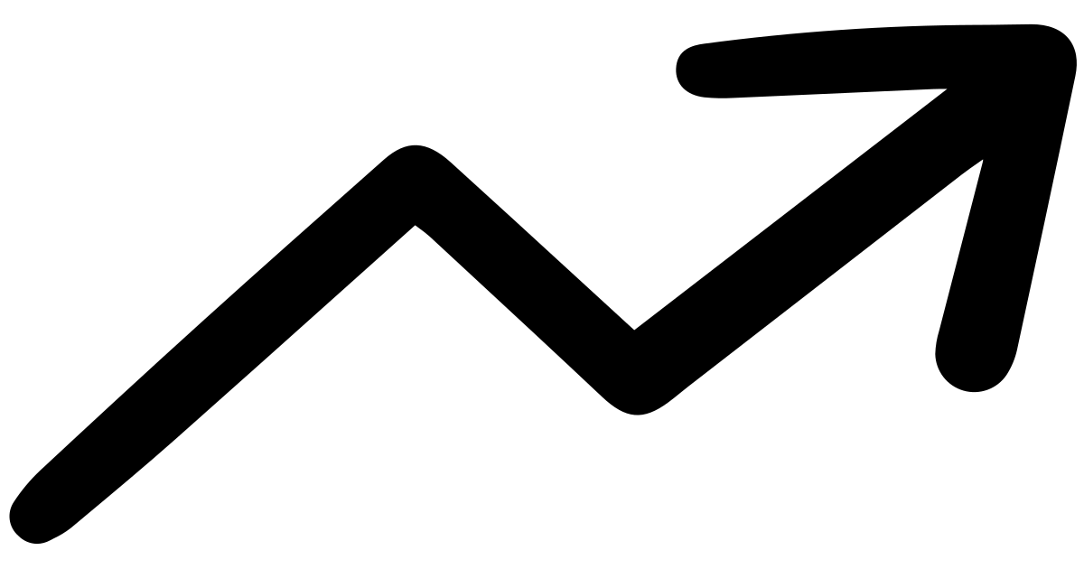 Trend up free vector icon Iconbolt