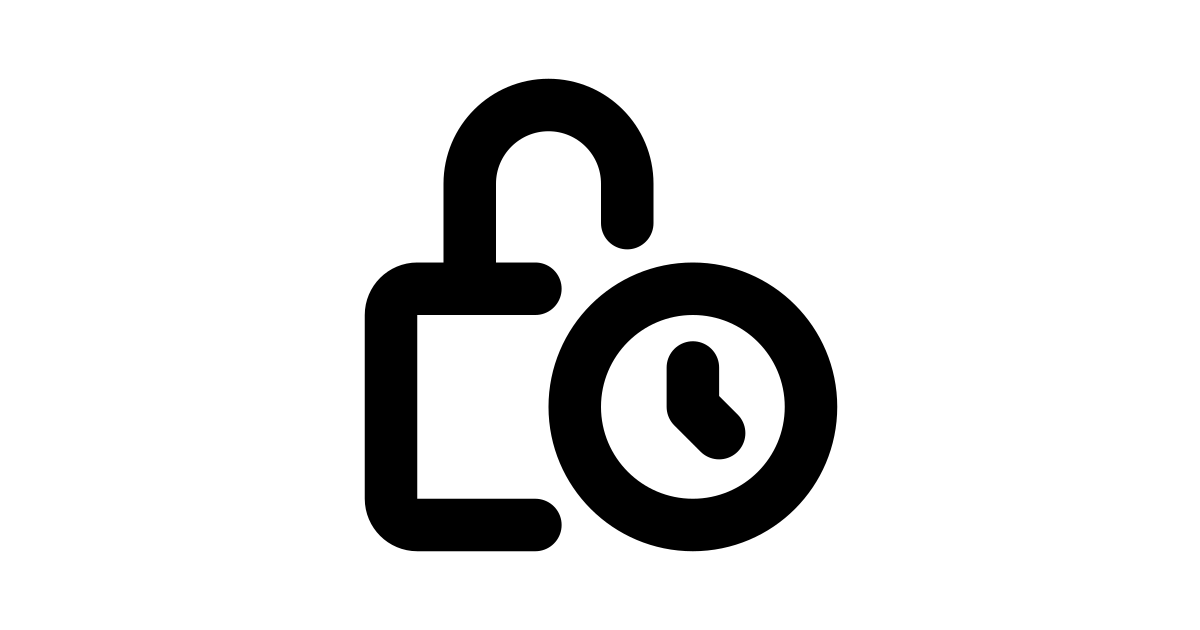 Lock time free vector icon Iconbolt
