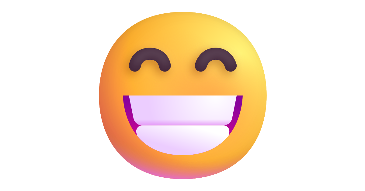 Beaming face with smiling eyes free vector icon - Iconbolt