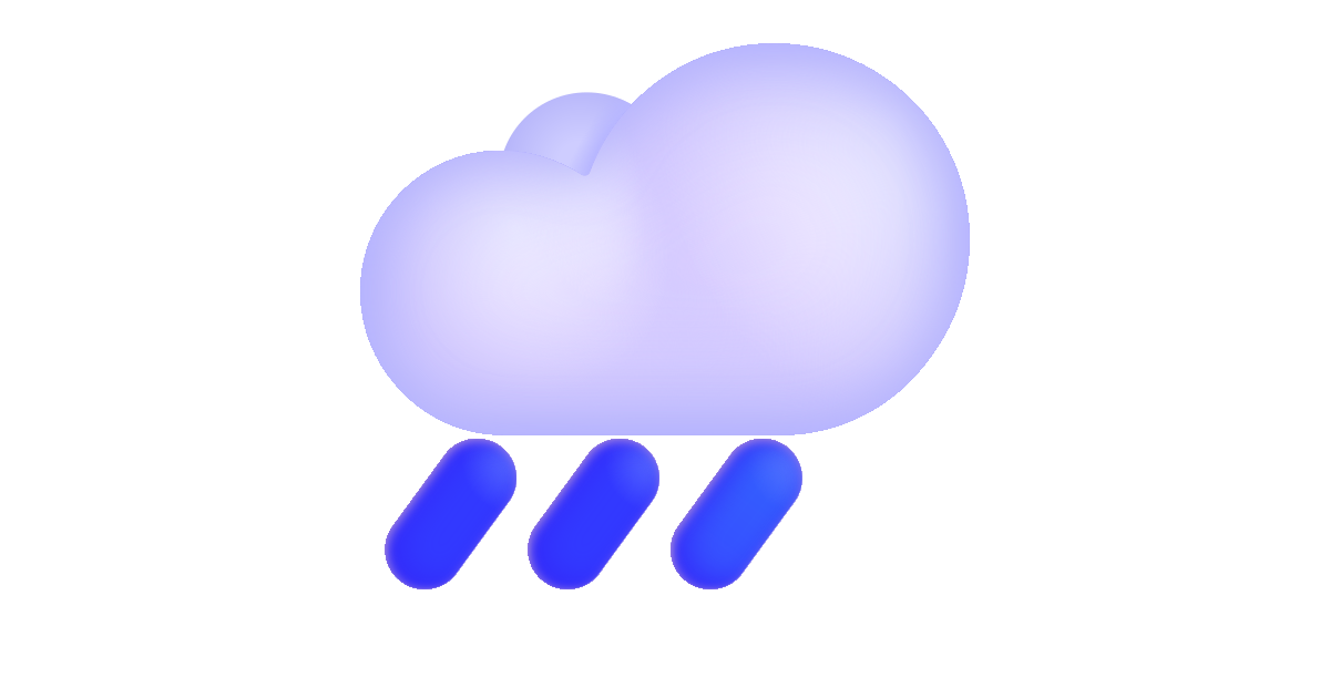 Cloud with rain free vector icon Iconbolt