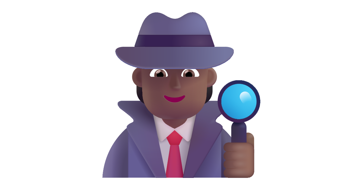Detective medium dark free vector icon - Iconbolt