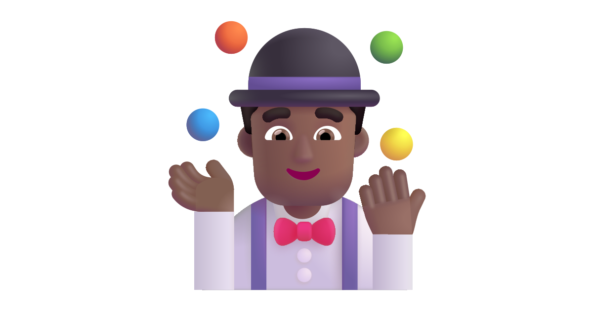 Man juggling medium dark free vector icon Iconbolt