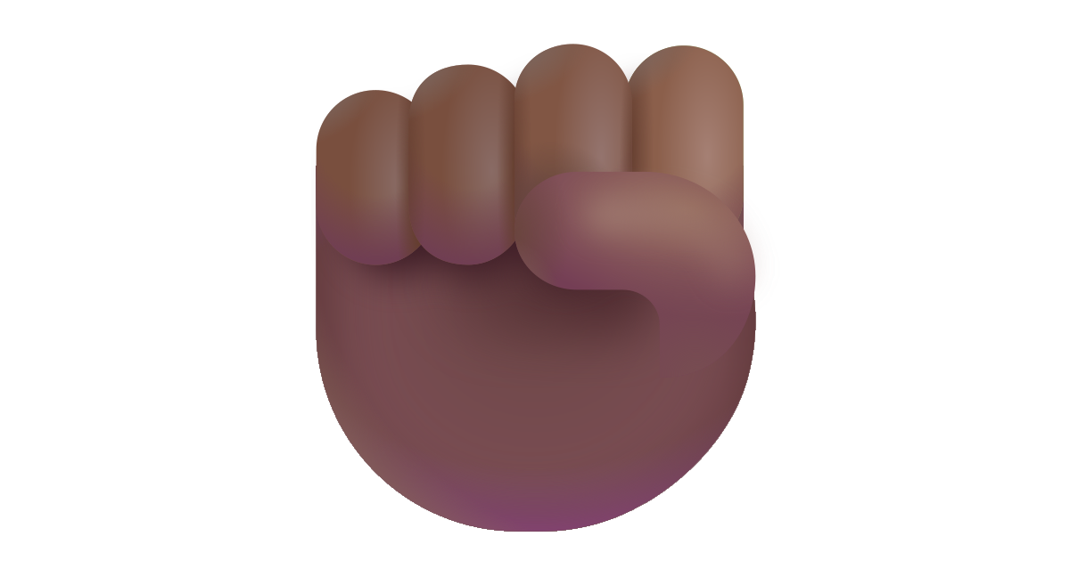 Raised fist medium dark free vector icon - Iconbolt