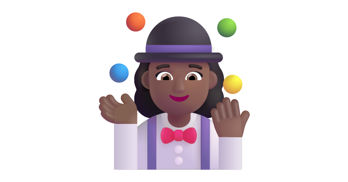 Woman juggling medium dark free vector icon Iconbolt