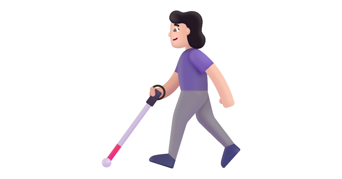 Woman with white cane light free vector icon Iconbolt