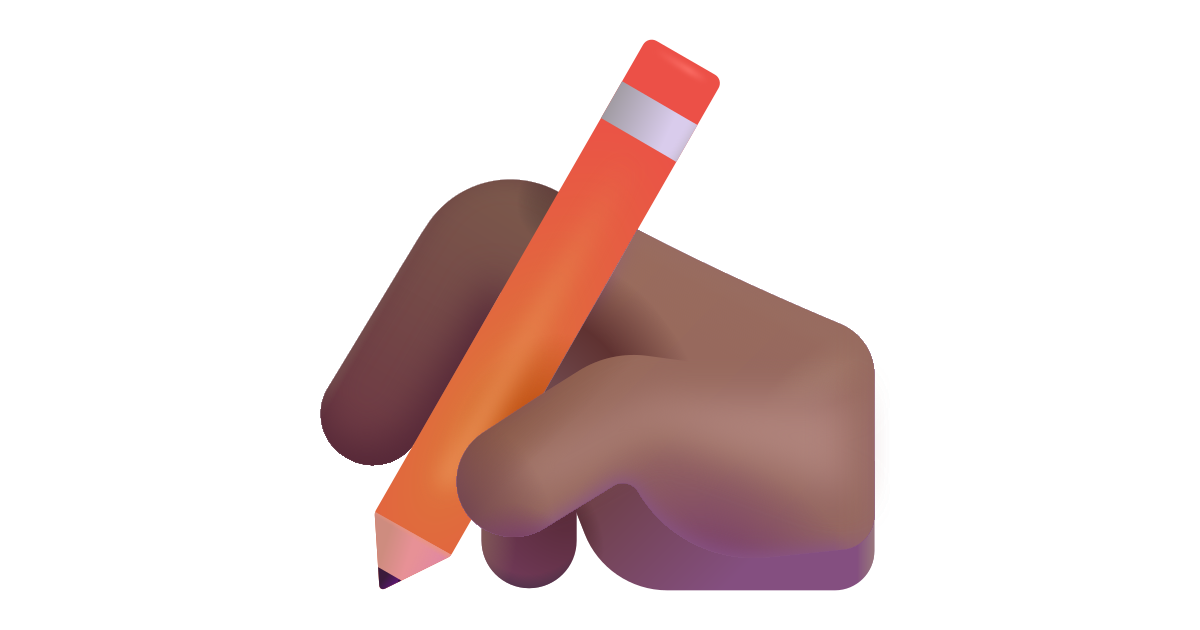 Writing hand medium dark free vector icon - Iconbolt