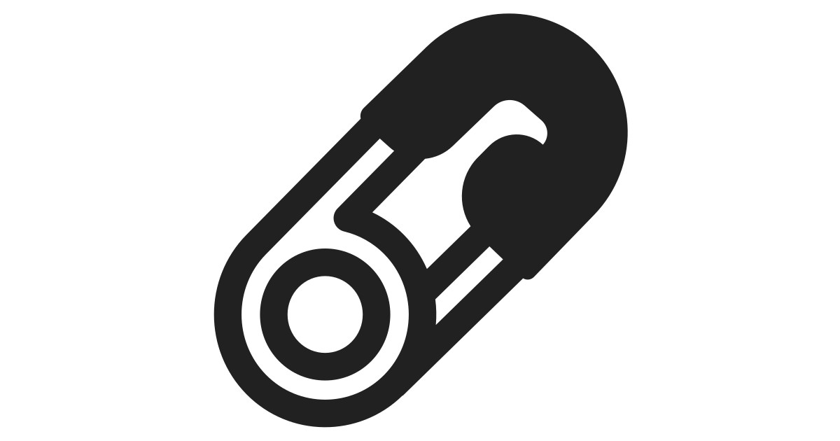 Safety pin free vector icon Iconbolt