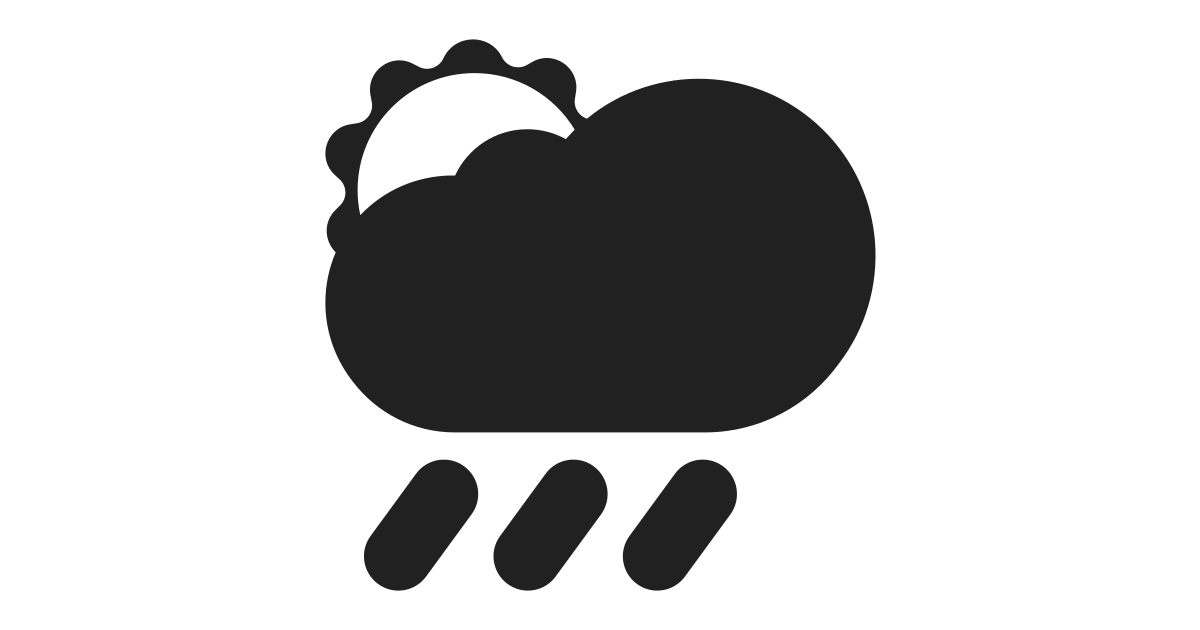 Sun behind rain cloud free vector icon - Iconbolt