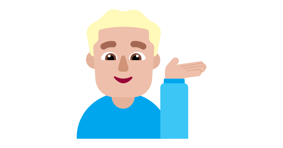 Man tipping hand medium light free vector icon Iconbolt