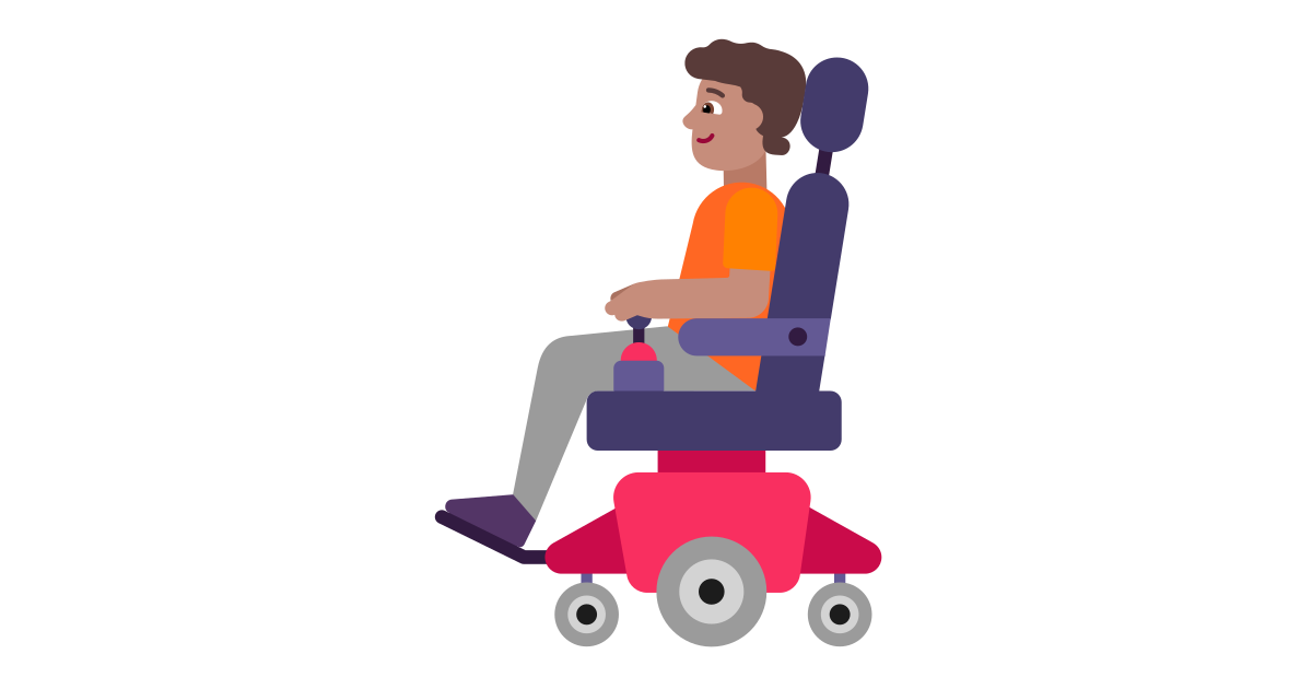 Person in motorized wheelchair medium free vector icon Iconbolt