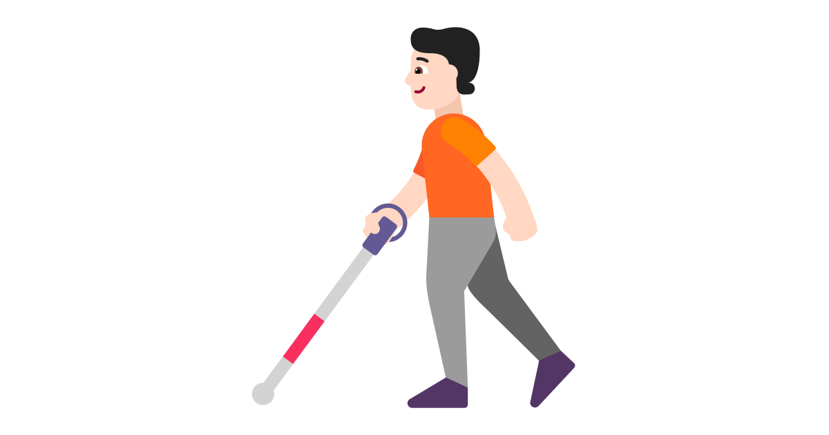 Person with white cane light free vector icon Iconbolt