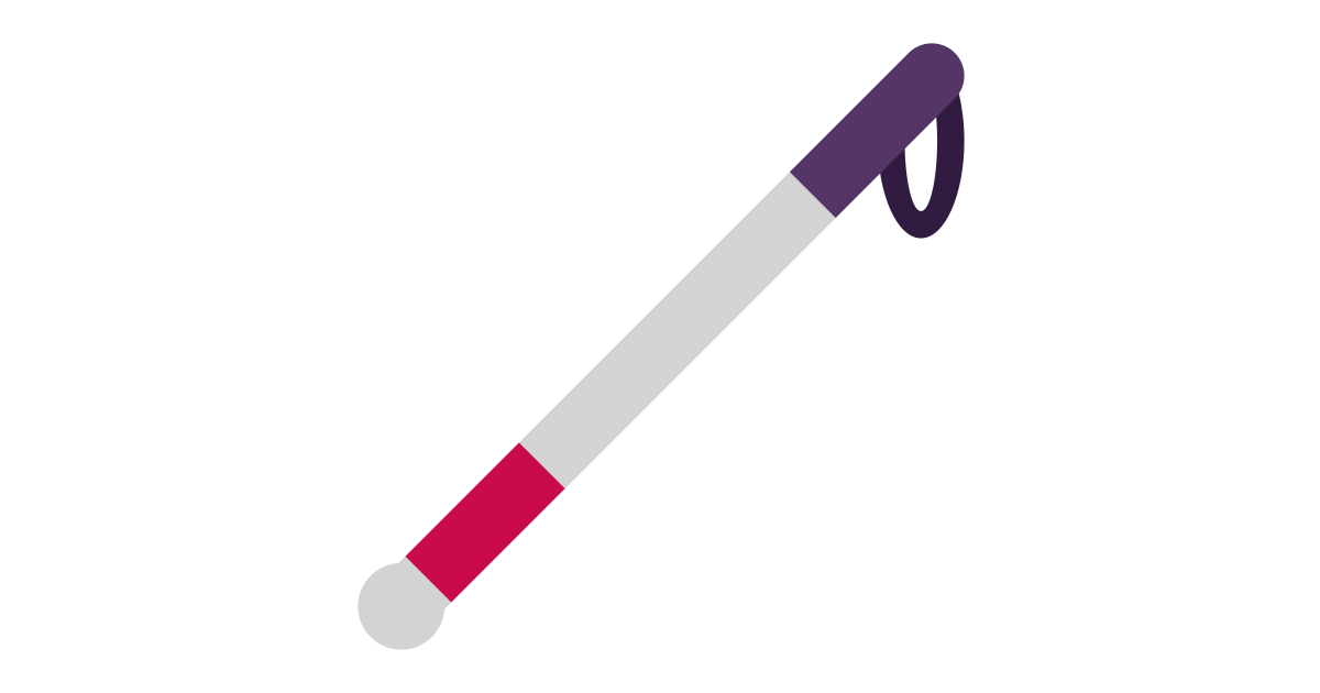 White cane free vector icon - Iconbolt