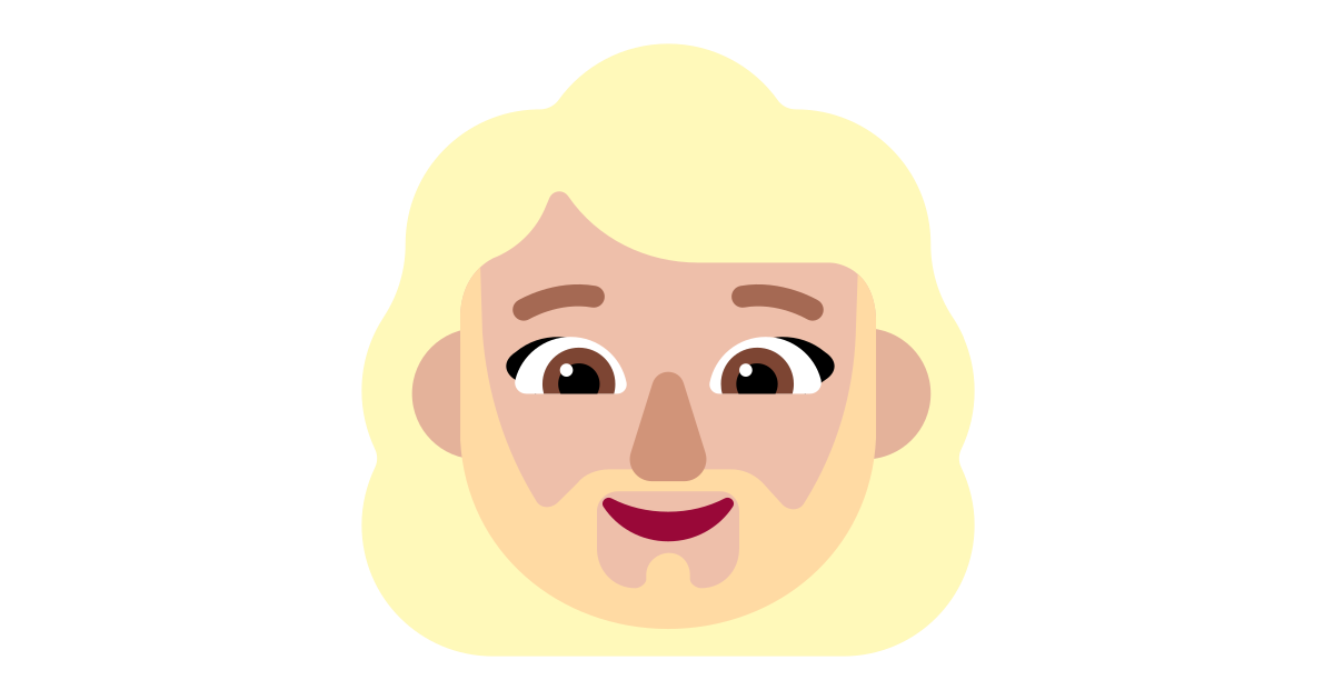 Woman beard medium light free vector icon Iconbolt