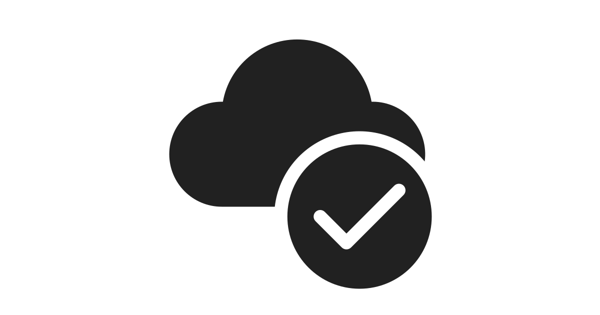 Cloud sync complete free vector icon Iconbolt