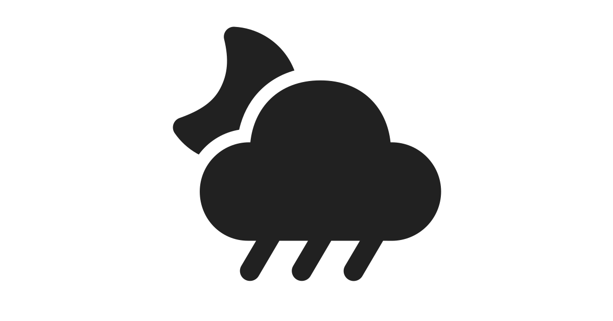 Weather rain showers night free vector icon Iconbolt