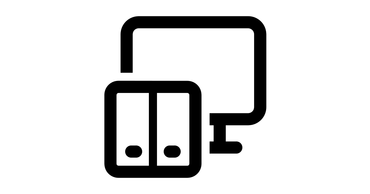 Dual screen desktop free vector icon - Iconbolt