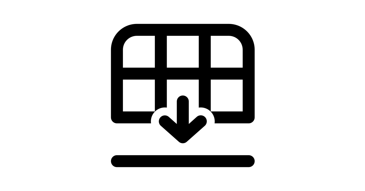 Table move below free vector icon - Iconbolt