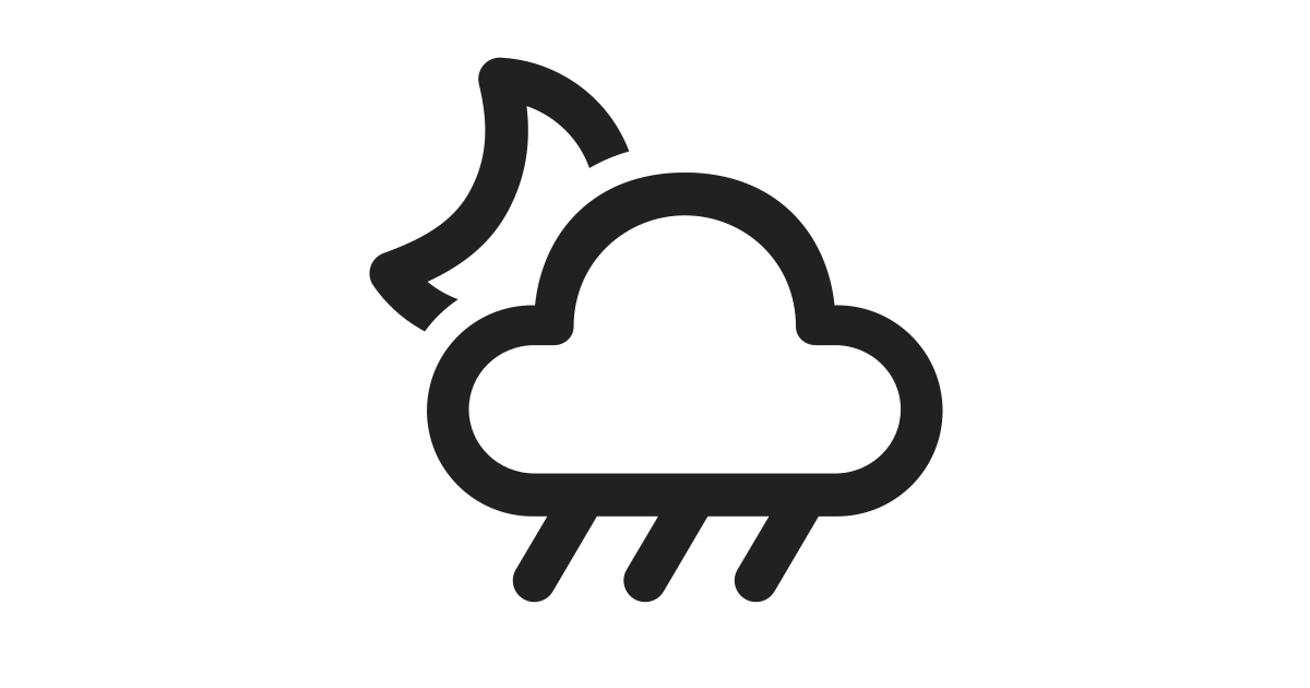 Weather rain showers night free vector icon Iconbolt