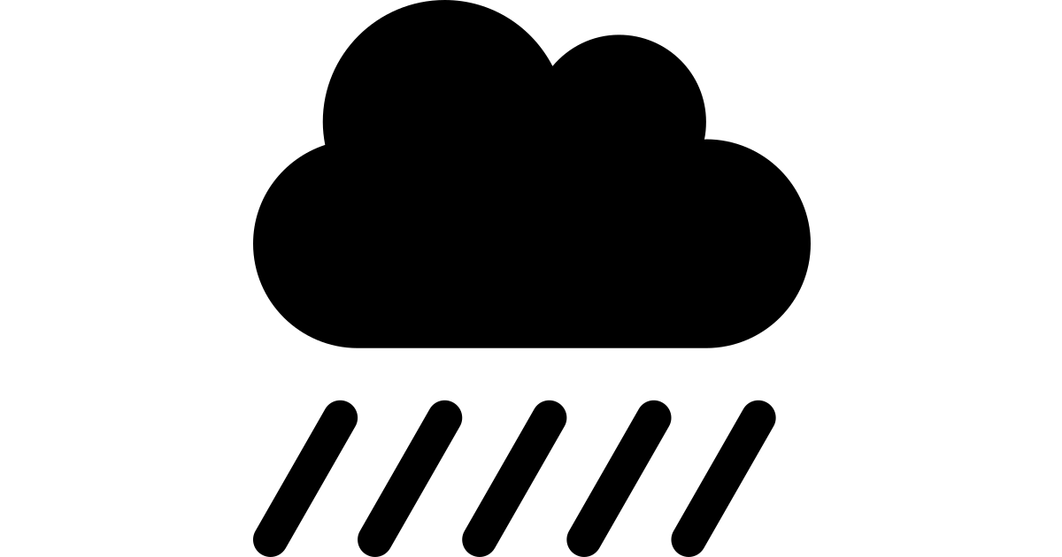 Cloud showers heavy free vector icon Iconbolt